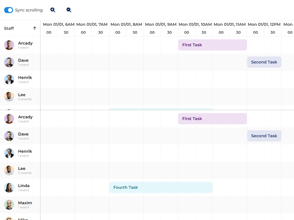 Partnered Schedulers