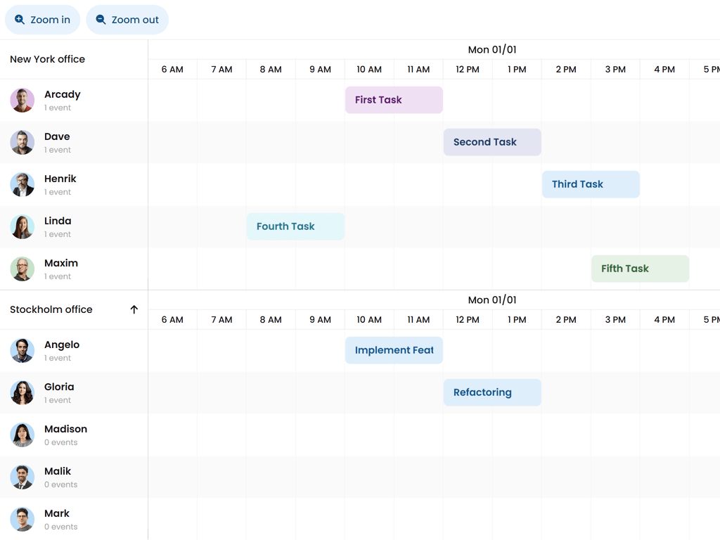 Drag between schedulers