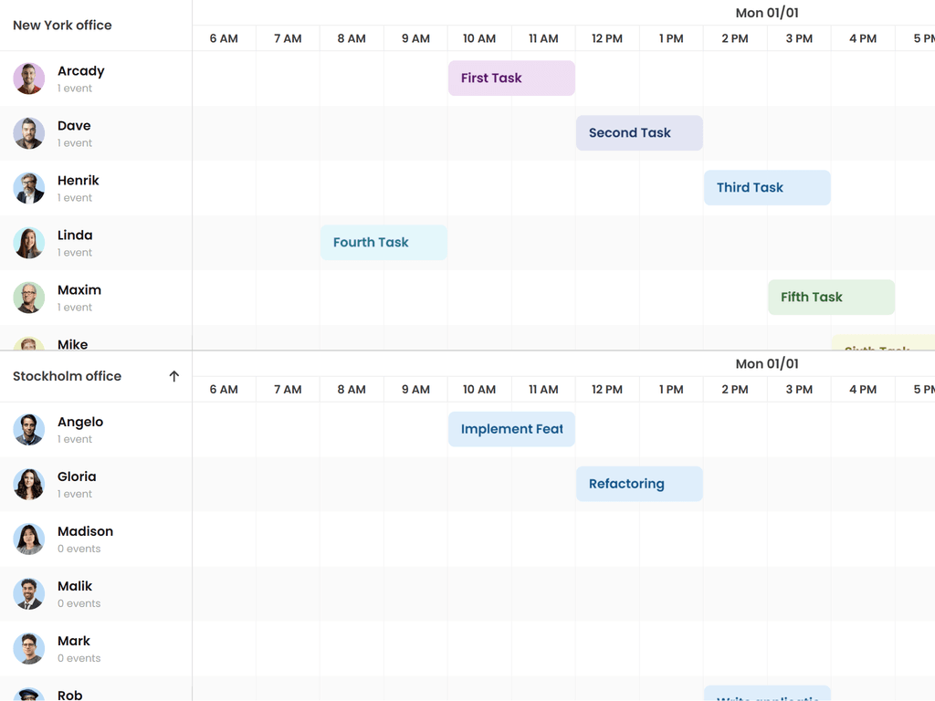Drag between schedulers