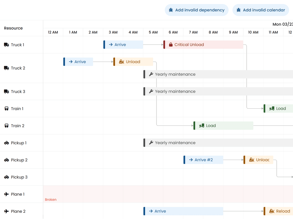 Scheduling conflict resolution popup