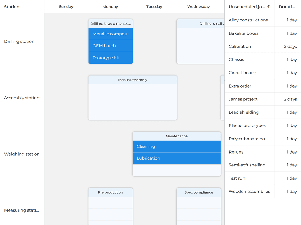 Drag events from a grid to nest them in a parent event