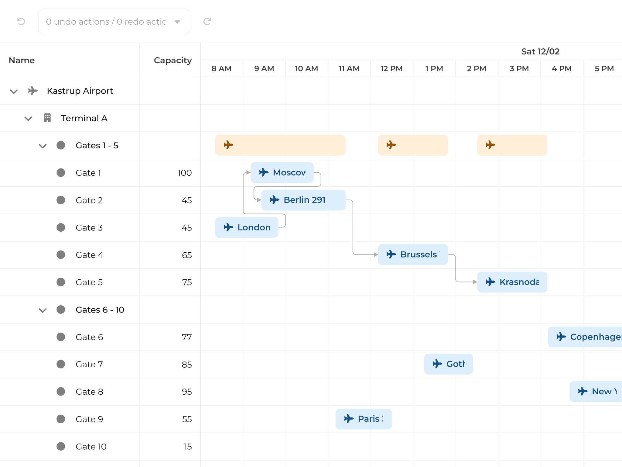Bryntum Scheduler Undo Redo Demo