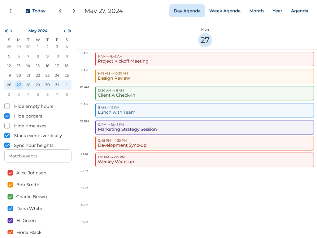 Day Agenda View