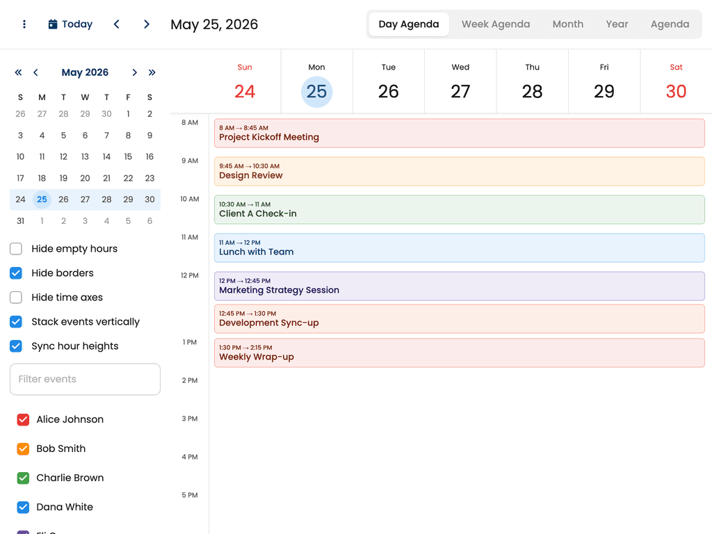 Day Agenda View