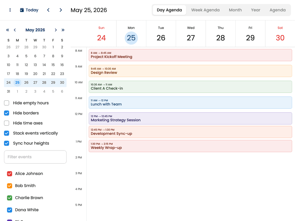 Day Agenda View