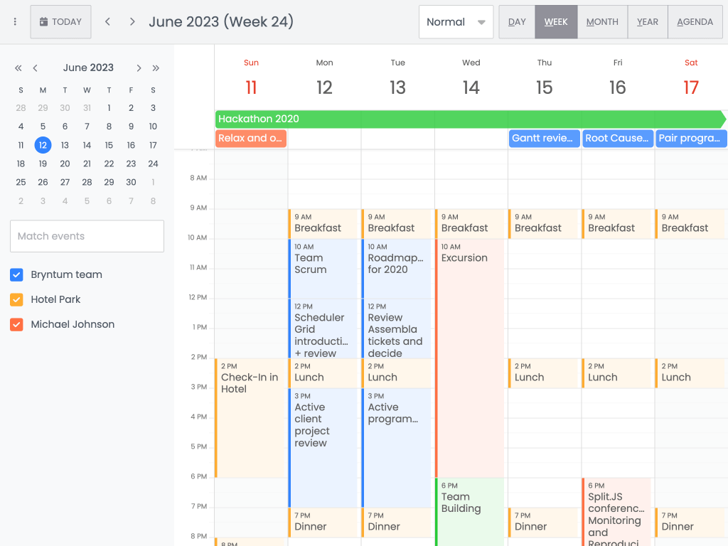 Responsive demo - This example illustrates responsive size breakpoints.