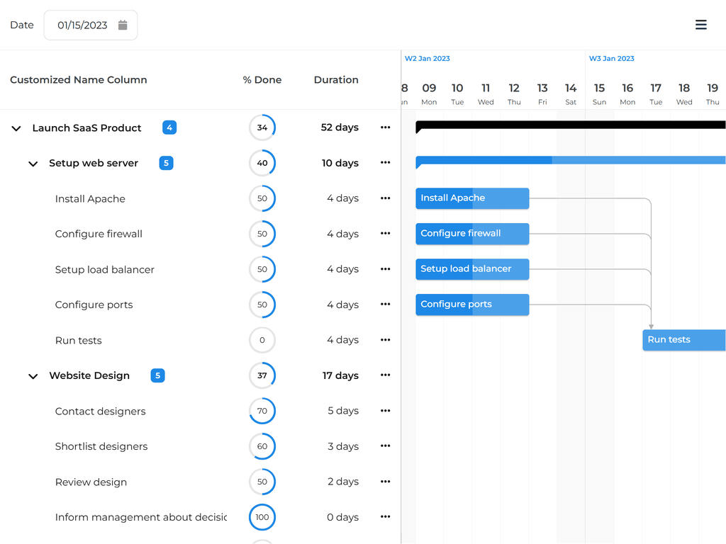 Customizing task bar contents