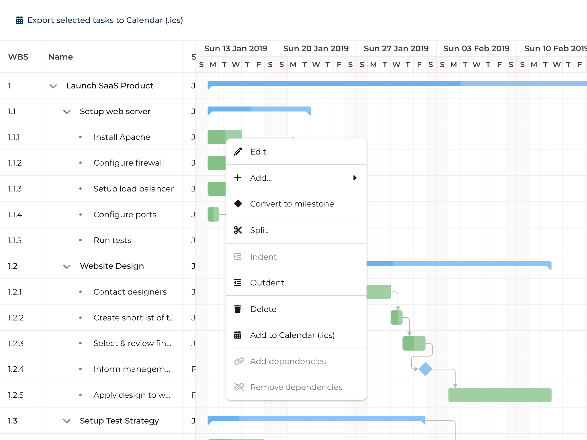 Bryntum Gantt Export Tasks To ICal ICS