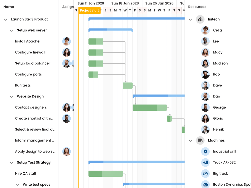 Drag resources from a grid
