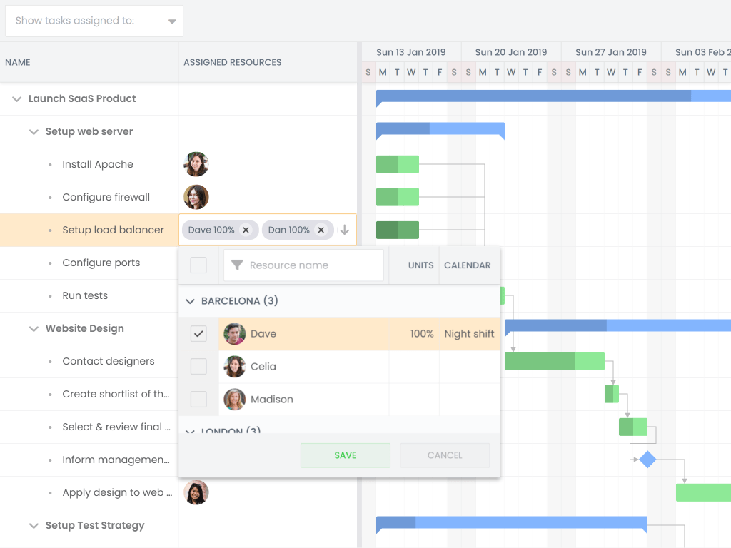 Customizing the resource assignment picker - Shows how to enhance the resource assignment picker