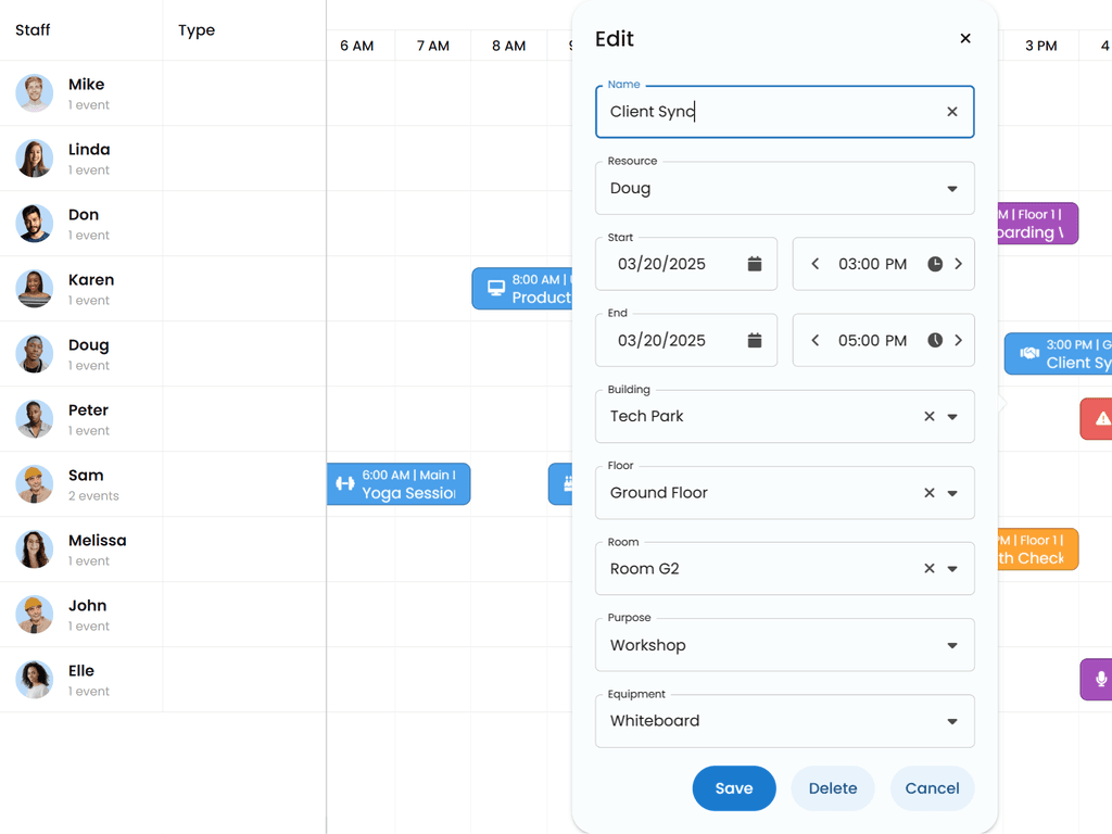Event Editor with Cascading Combos