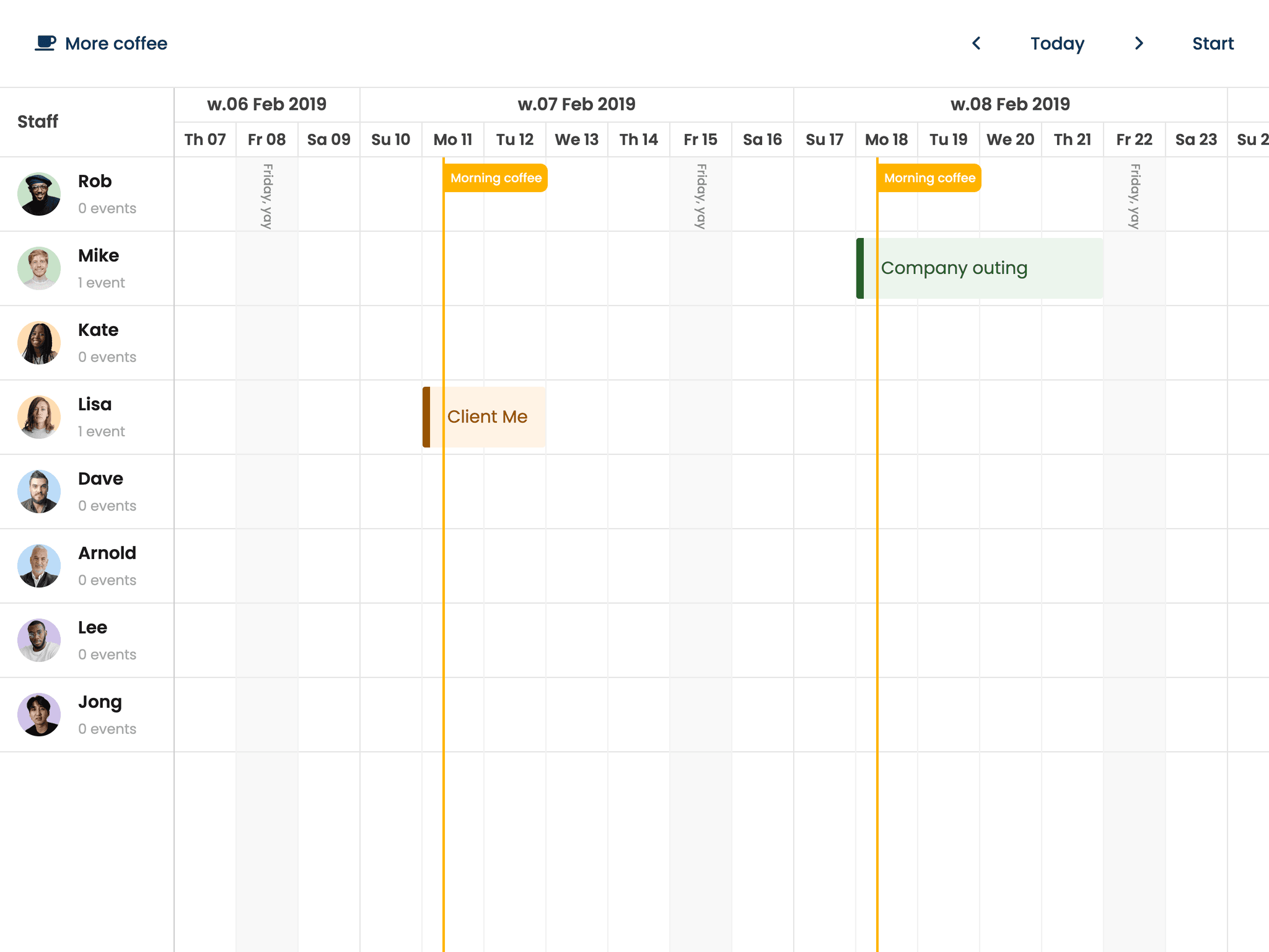 Bryntum Scheduler - Recurring timeranges demo (Angular)