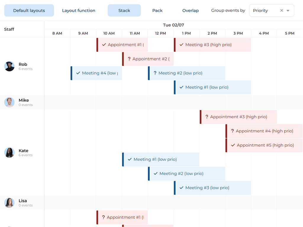 Grouping events