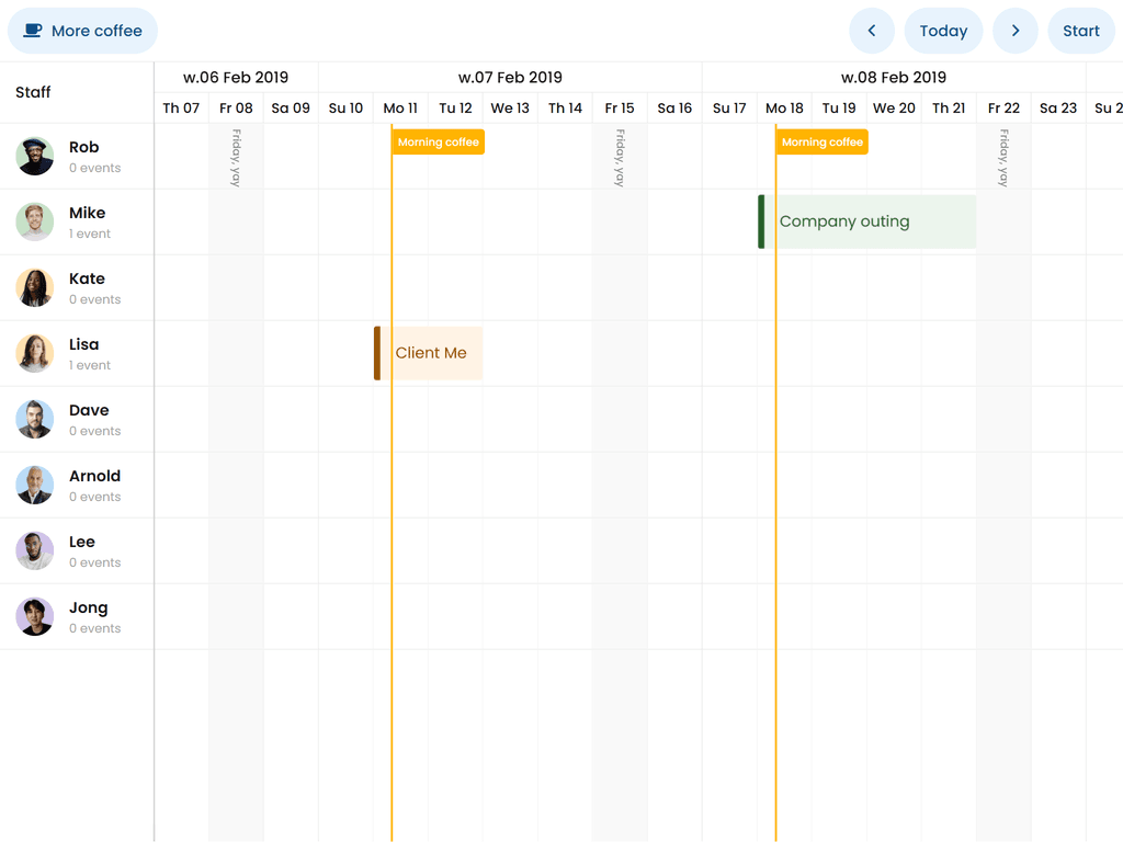 Recurring timeranges