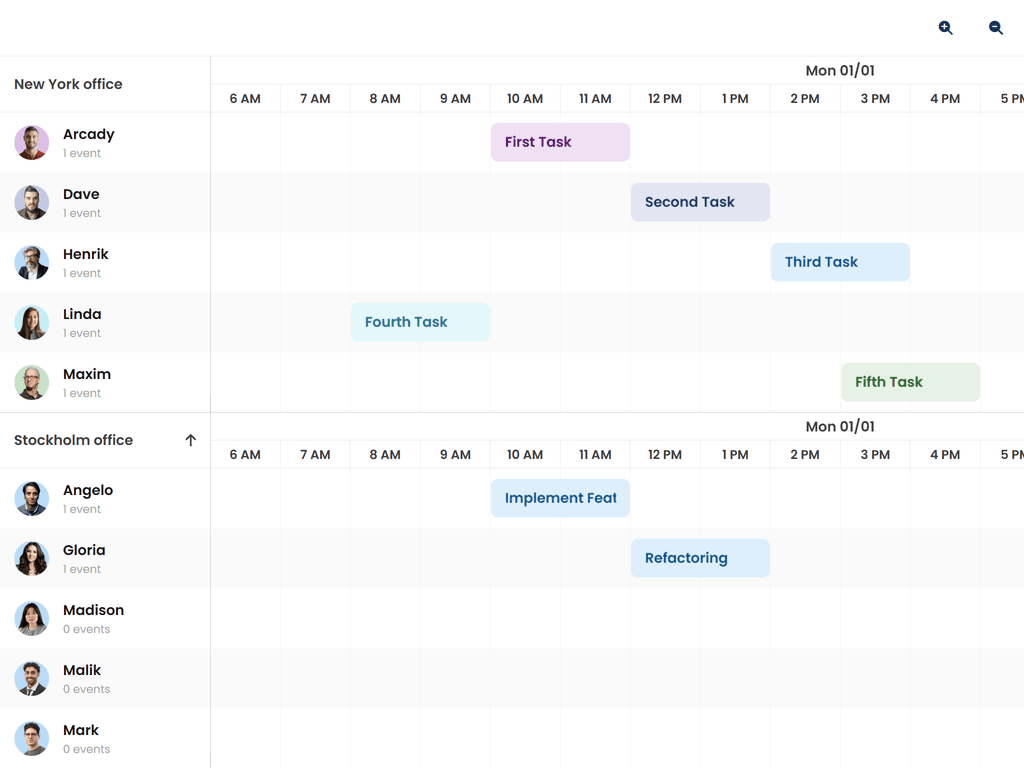 Drag between schedulers