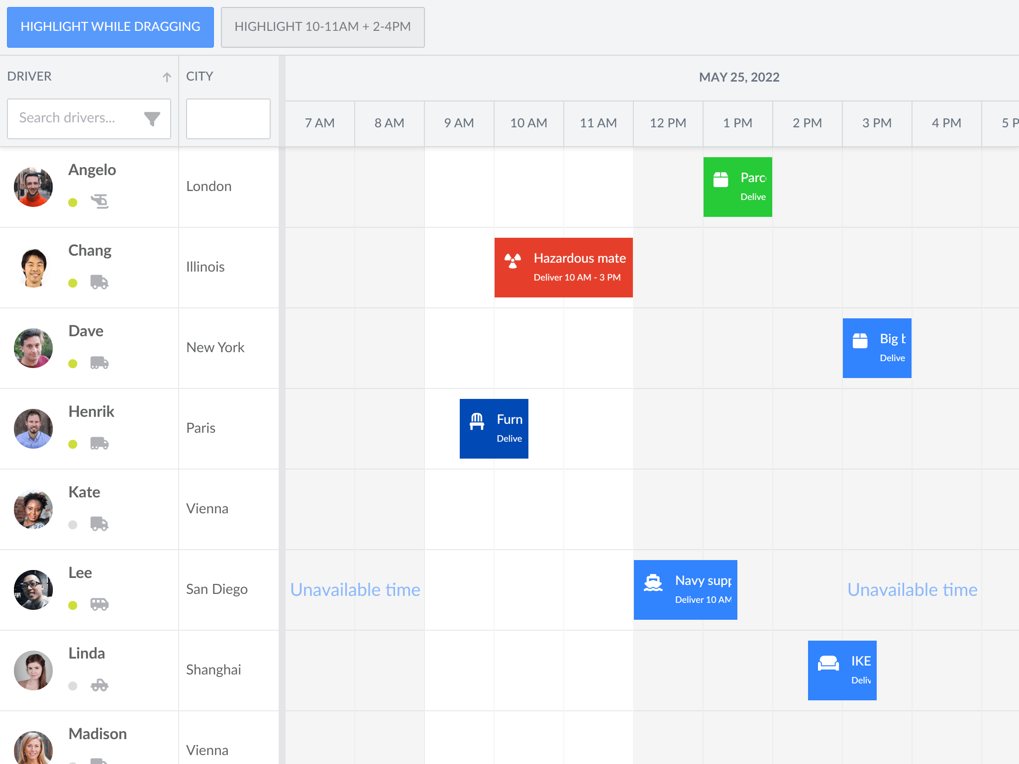 Bryntum Scheduler Pro Highlighting time spans
