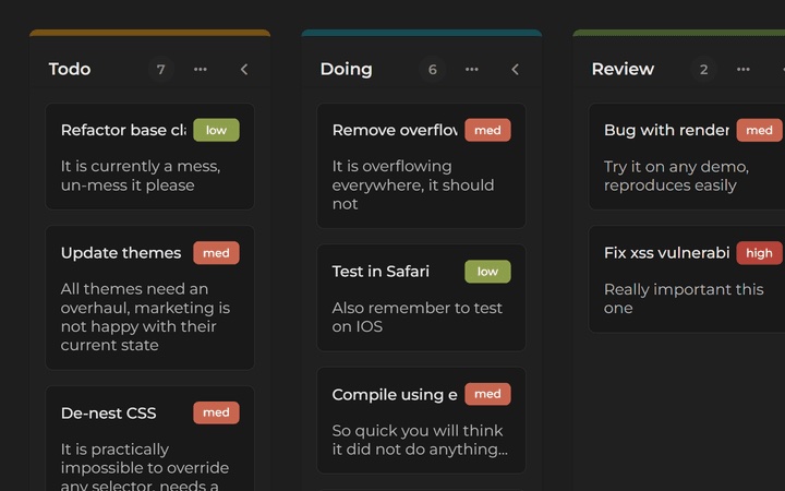 Bryntum TaskBoard