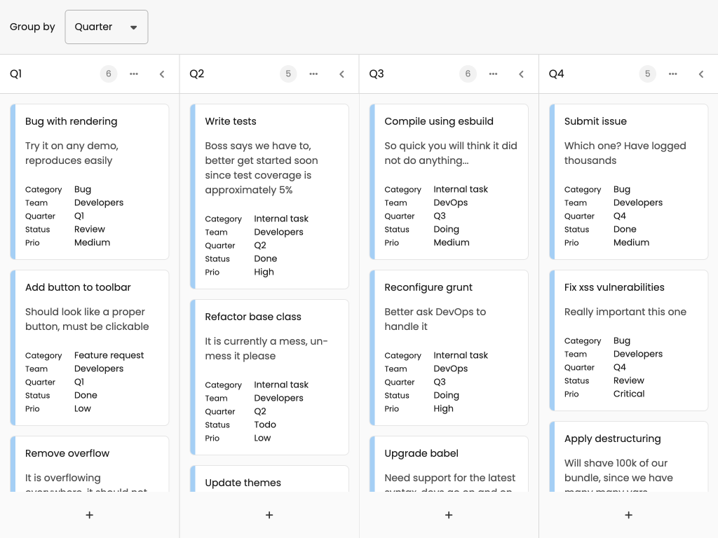 Auto generate columns