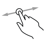 One finger drag gestureworks/