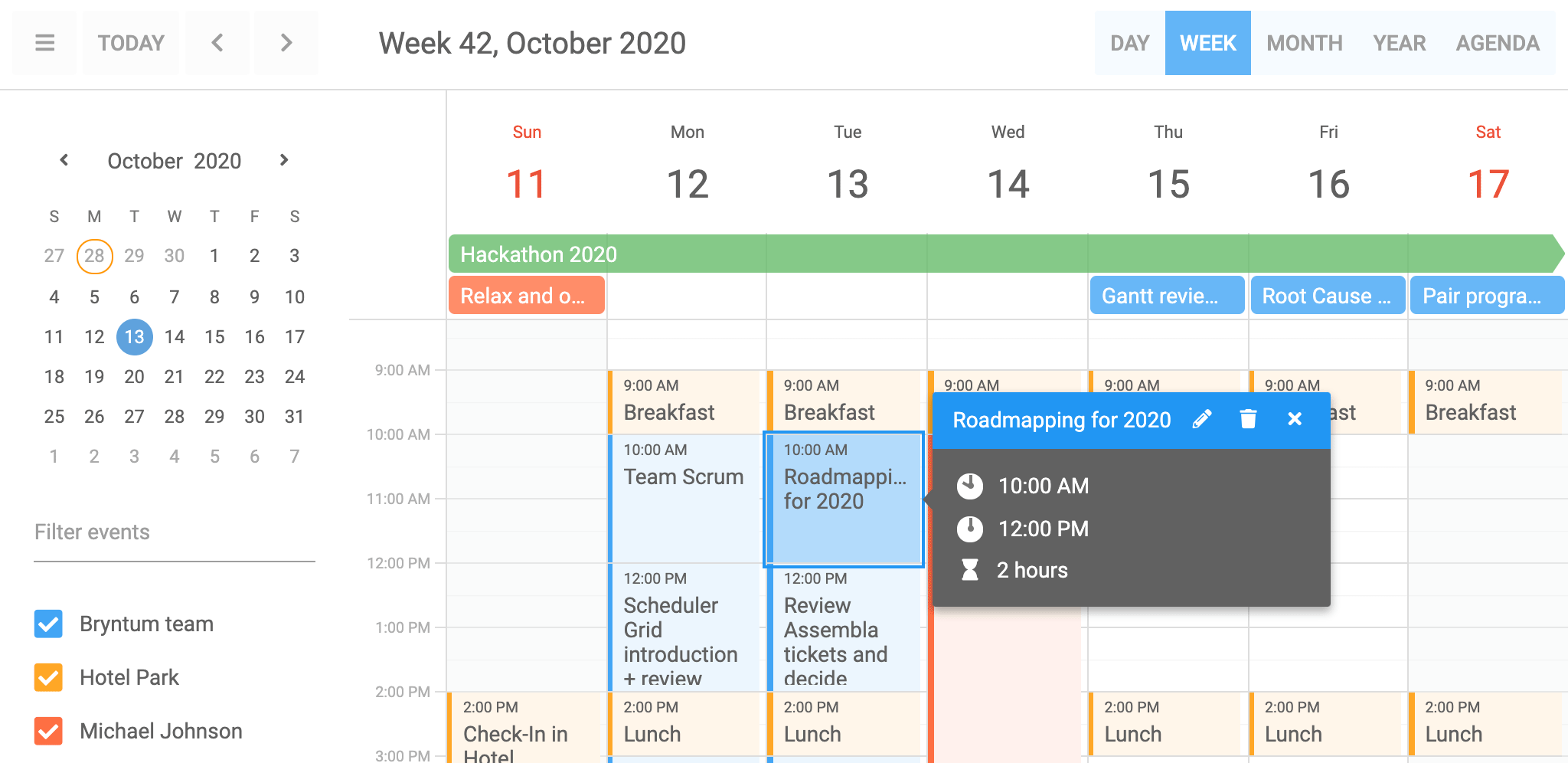 Keyboard navigation event outline