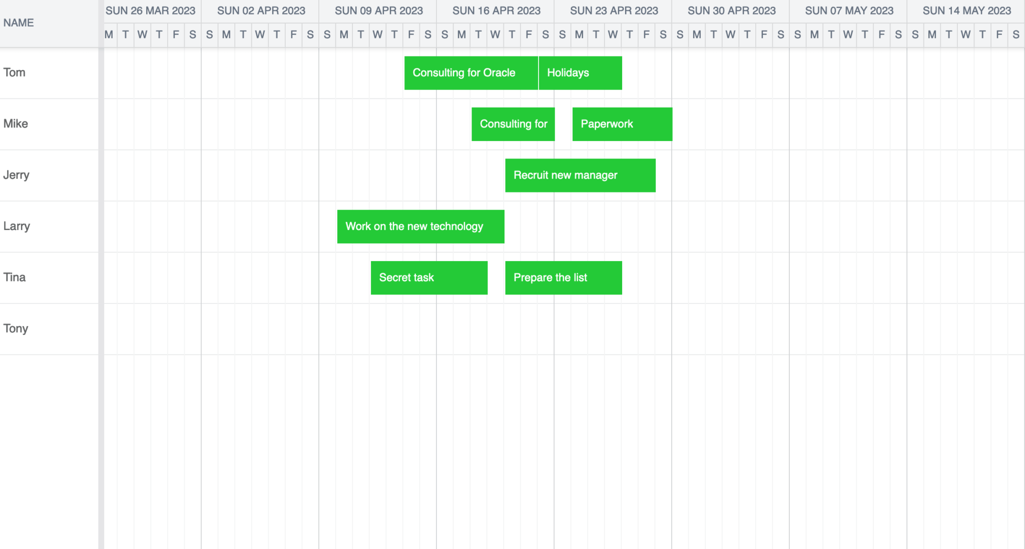 Scheduler with query data