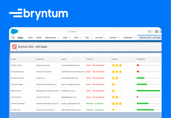 Using Bryntum Grid as a Salesforce Lightning web component - Bryntum