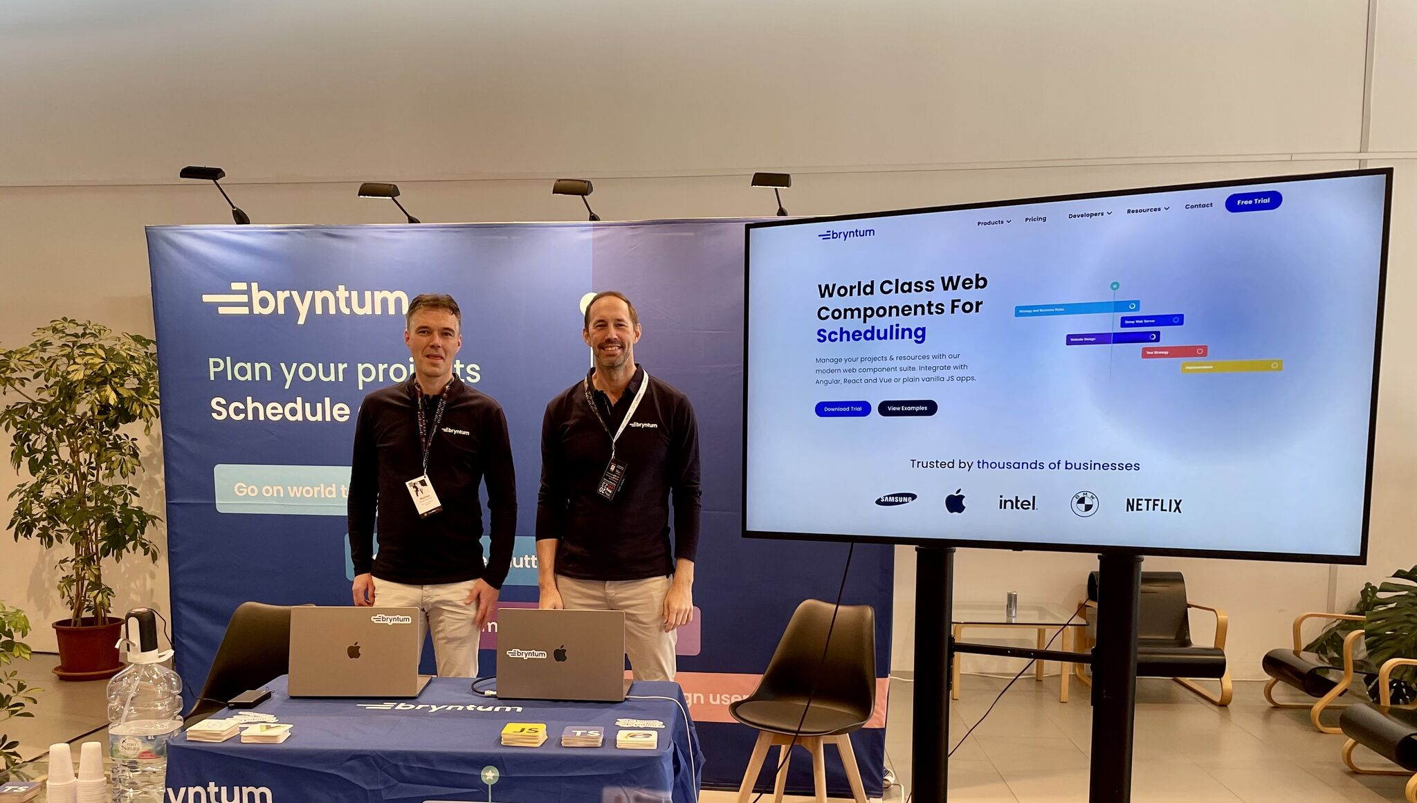 Mats and Rasmus at Wey Wey Web presenting Bryntum