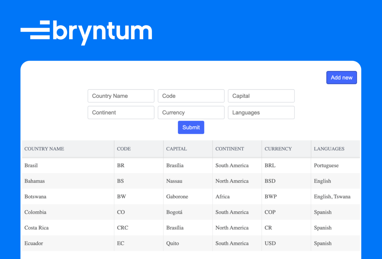 Bryntum Grid with RxJS