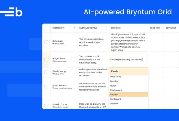 Creating AI-powered columns in Bryntum Grid - Bryntum