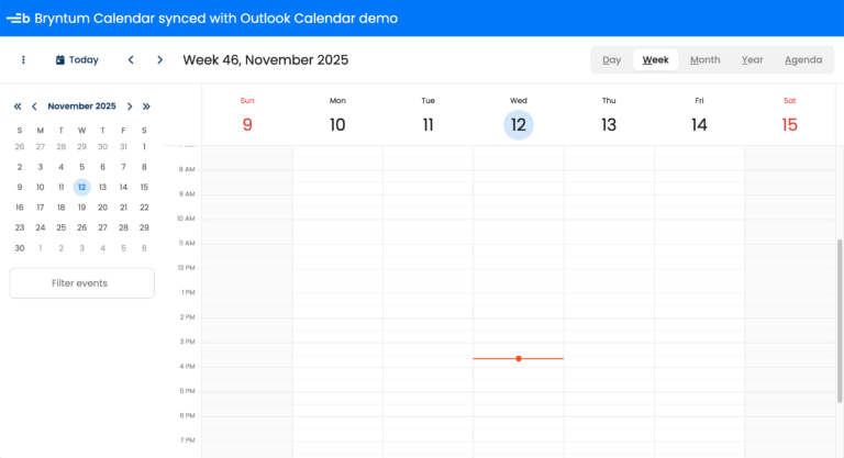 How to connect and sync a React Bryntum Calendar to a Microsoft Outlook ...