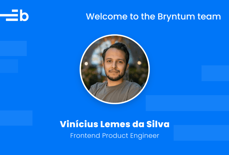 Welcome graphic featuring a portrait of Vinícius Lemes da Silva, Bryntum’s Frontend Product EngineerWelcome graphic featuring a portrait of Vinícius Lemes da Silva, Bryntum’s Frontend Product Engineer.