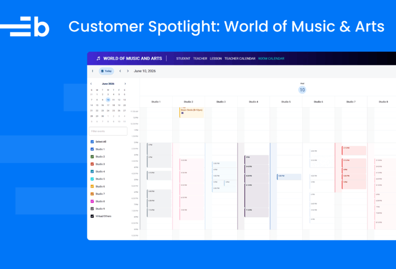 Cover image of blog post: Customer spotlight of World of Music & Arts using Bryntum Calendar.